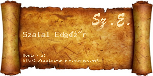 Szalai Edgár névjegykártya